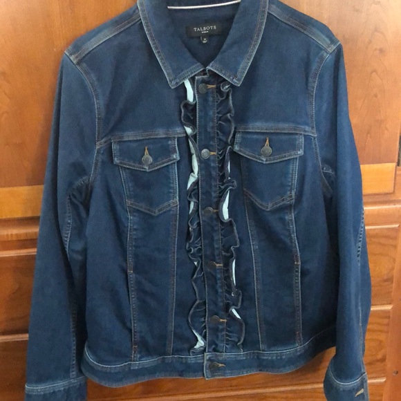 Talbots Jackets & Blazers - Jean jacket with front ruffle